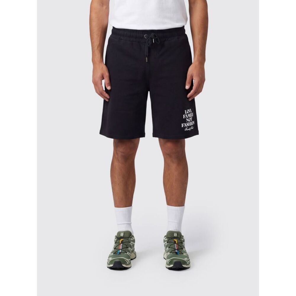 Family First Men Family First Cotton Jogging Shorts With Slogan